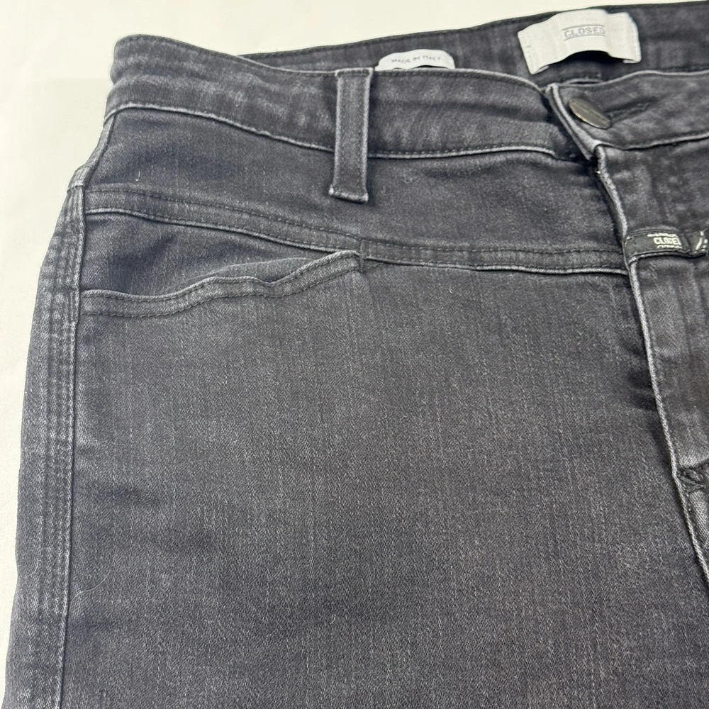 Closed‎ Skinny Pusher Jeans Size 29 Washed Black High Rise Italy Candiani Denim